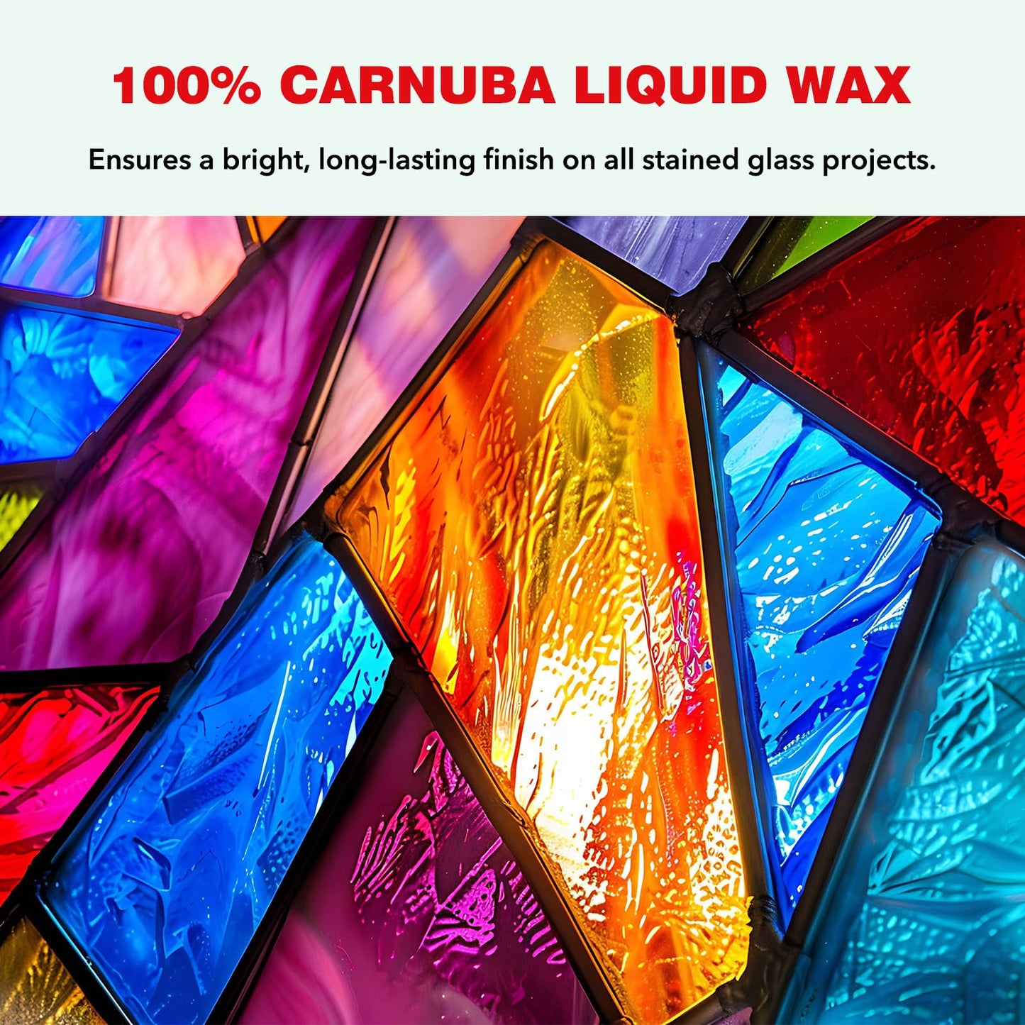 Stained Glass Finishing Compound - Glass Polishing Compound, for Stained Glass, Polish & Protect - Glass Polish - Professional Polishing of Stained Glass Surfaces - Brightens Clarity & Vision - 7.1oz