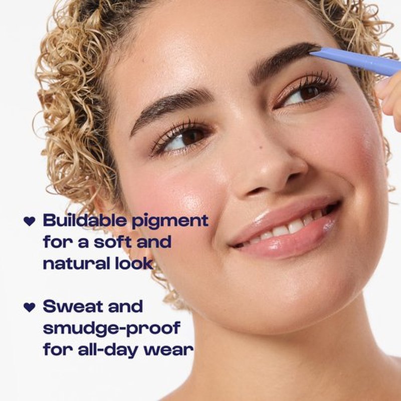 ALLEYOOP Swift Brow All-In-One Brow Definition with Built-In Sharpener & Spoolie Brush – Medium Brown - Water & Smudge-Resistant Eyebrow Definer Pencil with Natural Matte Finish - Vegan & Cruelty-Free