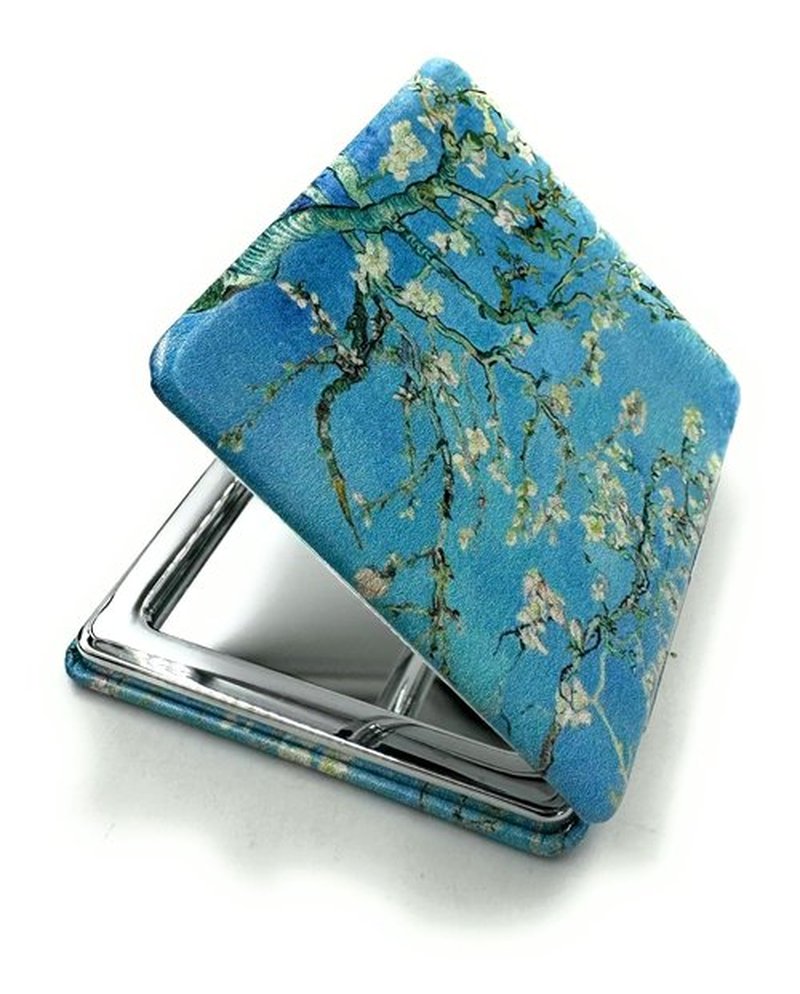 Aeisage Compact Mirror Purse Mirror Small Makeup Mirror Travel Mirror Mini Pocket Mirror Lipstick Mirror Almond Blossom Van Gogh Art Artistic Gifts for Mum