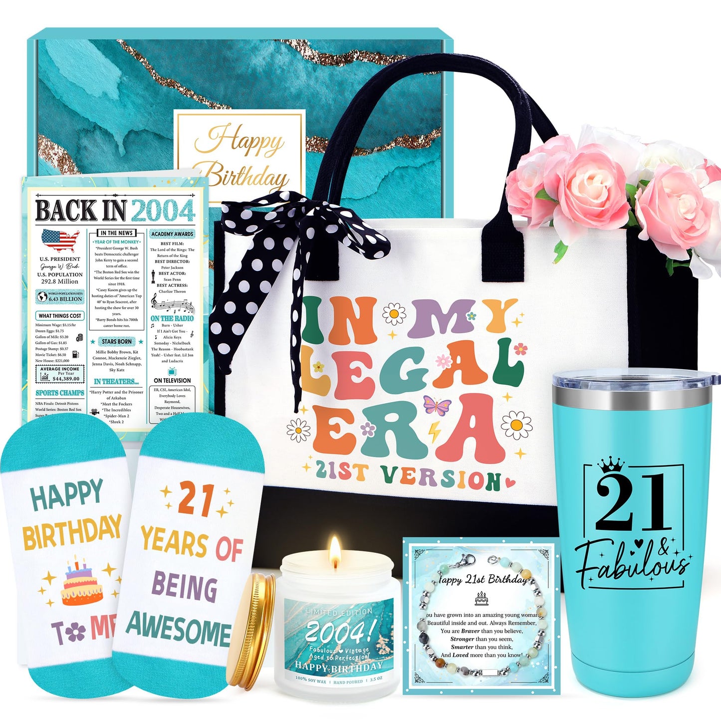 60th Birthday Gifts for Women 60 Year Old Birthday Gifts for Women Cool 1965 Gift for 60 Year Old Woman Fabulous Gift Ideas for Woman in Their 60s Happy 60th Bday Decorations with Tumbler Tote Bag