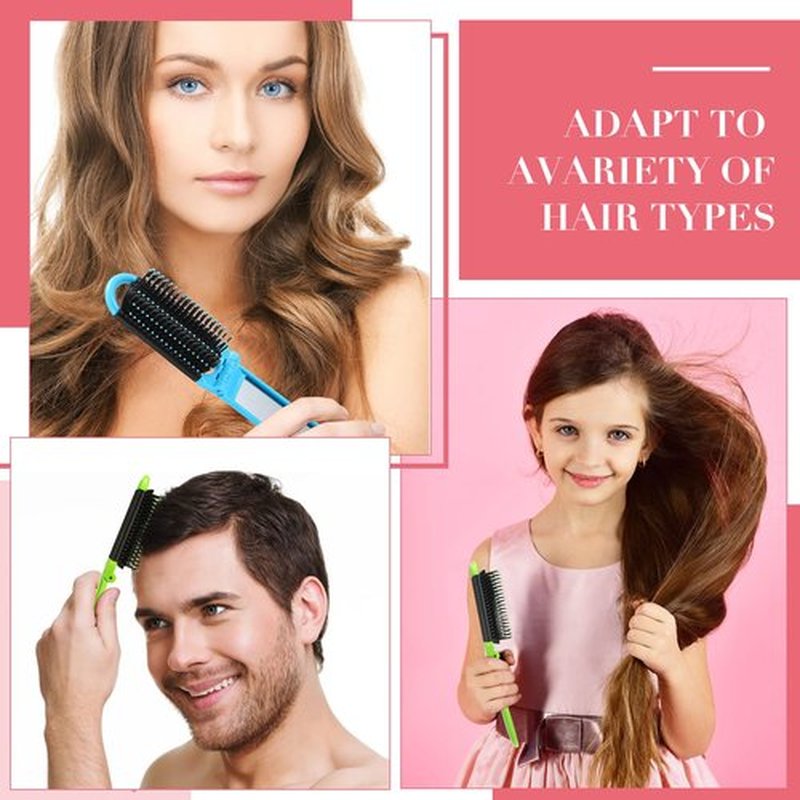 20 Pieces Travel Hair Brush Portable Folding Hair Brush with Mirror Mini Compact Hair Comb Collapsible Colorful Pocket Square Massage Brush for Family, School, Car, Bag