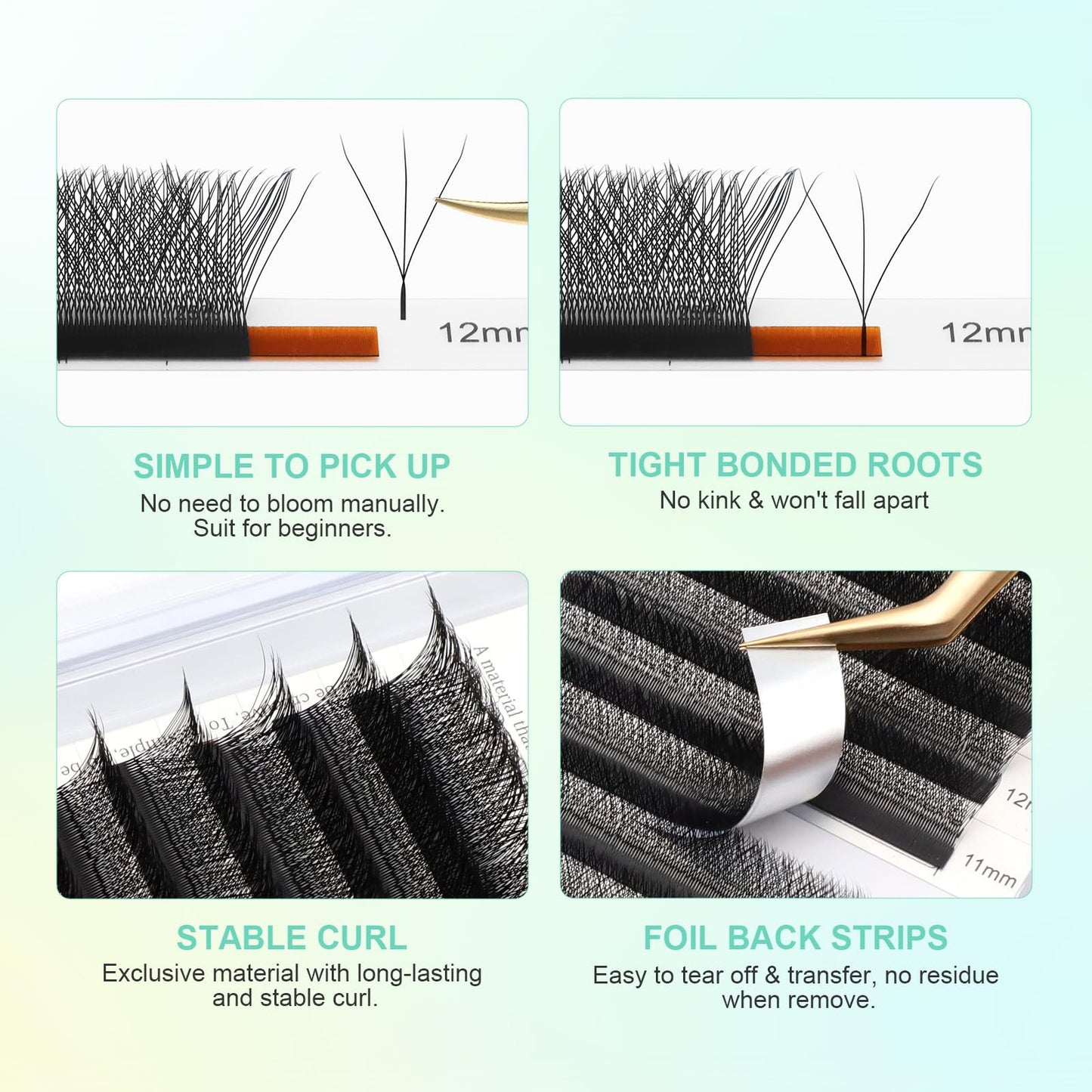 NAGARAKU W Eyelash Extensions High Capacity 54 Rows 3D Volume Premade Fan 0.07mm D Curl 7-15mm Mix Matte Black Easy Fanning yy Eye Lashes Handwoven W Shaped Wispy Cluster Professional Lash Supplies