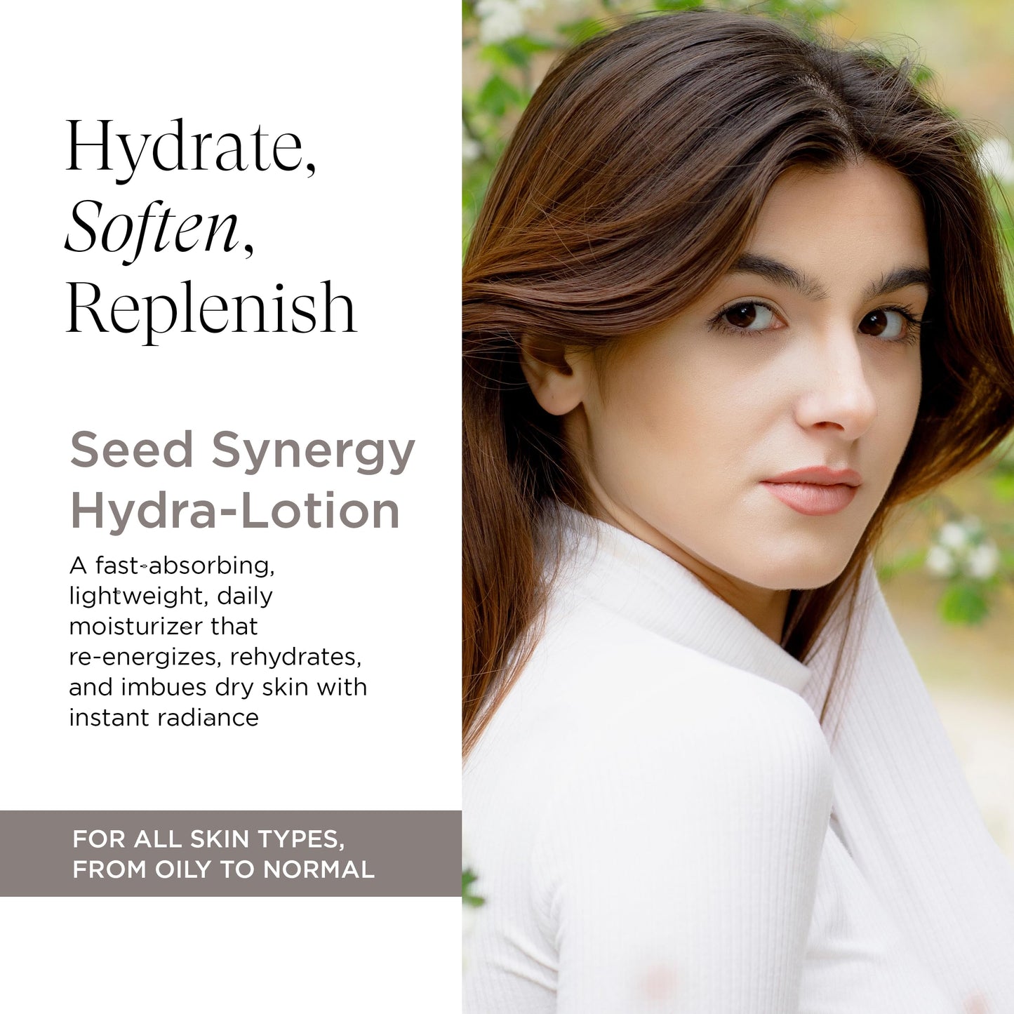 Intelligent Nutrients Seed Synergy Hydra-Lotion, Daily Moisturizer for All Skin Types, Instant Glow and Hydration, Vegan, 1.7 Oz