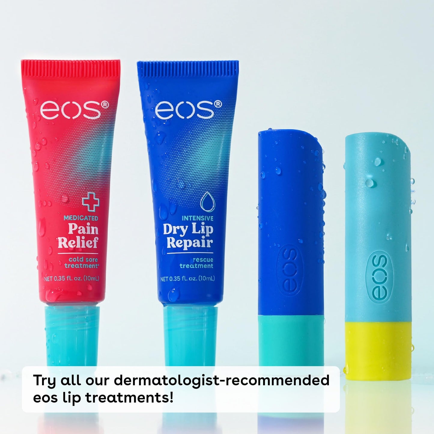 eos The Hero Lip Repair,24HR Moisture for Severely Dry Lips,Natural Strawberry Extract,Hypoallergenic Moisturizing Lip Balm,0.14 oz,(Pack of 4)