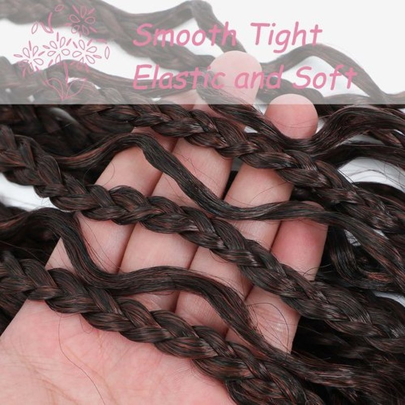 Goddess Box Braids Crochet Hair 14 inch 8Packs Pre Looped Boho Box Braids Braiding Hair Curly Ends Bohomian Crochet Box Braids (T/350#, 14 inch)