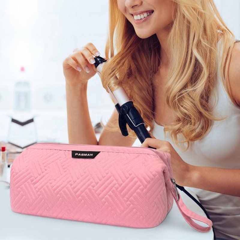 Hair Tools Travel Bag for Shark Flex,Carrying Case Flat Curling Iron Waterproof Organizer,Compatible with FlexStyle Attachment (Pink)