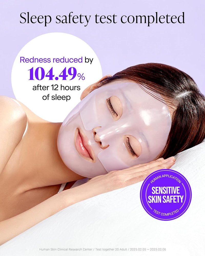 Calming Collagen Nanoshot Mask - Korean Hydrogel Face Sheet Masks with Cica & Azulene | 5 Sheets for Sensitive Skin