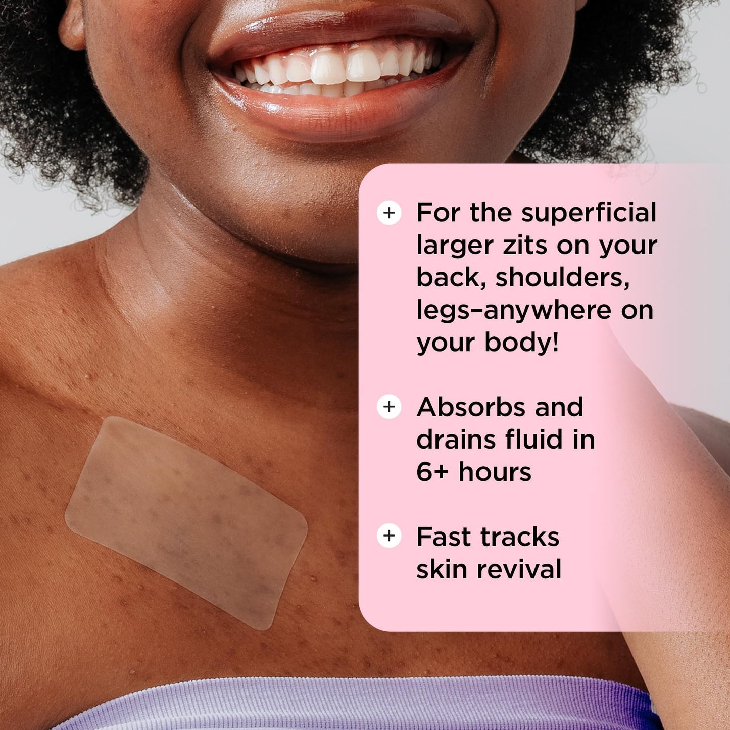 ZitSticka Large Pimple Patches for Face and Body, Goo Getter Hydrocolloid Patches to Cover Zits & Blemishes, Acne Patches or Zit Spot Stickers, Blemish Patch (Body Patch 9 Pack)