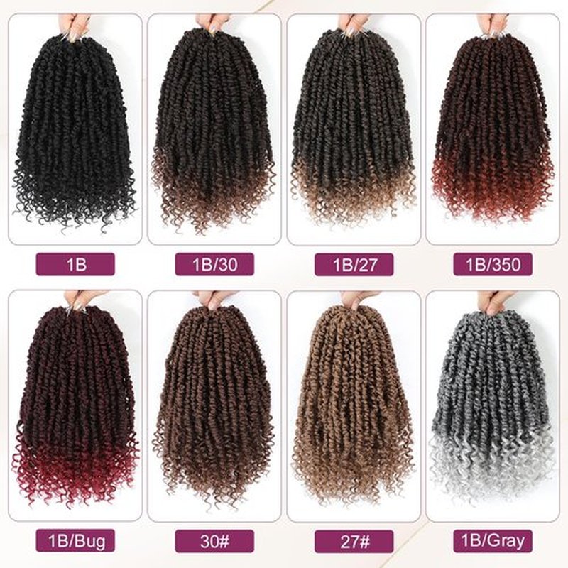 Passion Twist Hair,Pretwisted Crochet Hair 12 Inch,Passion Twist Crochet Hair 8 Packs Pretwisted Passion Twist Hair,Short Pre Looped Crochet Hair for Black Women(30#)