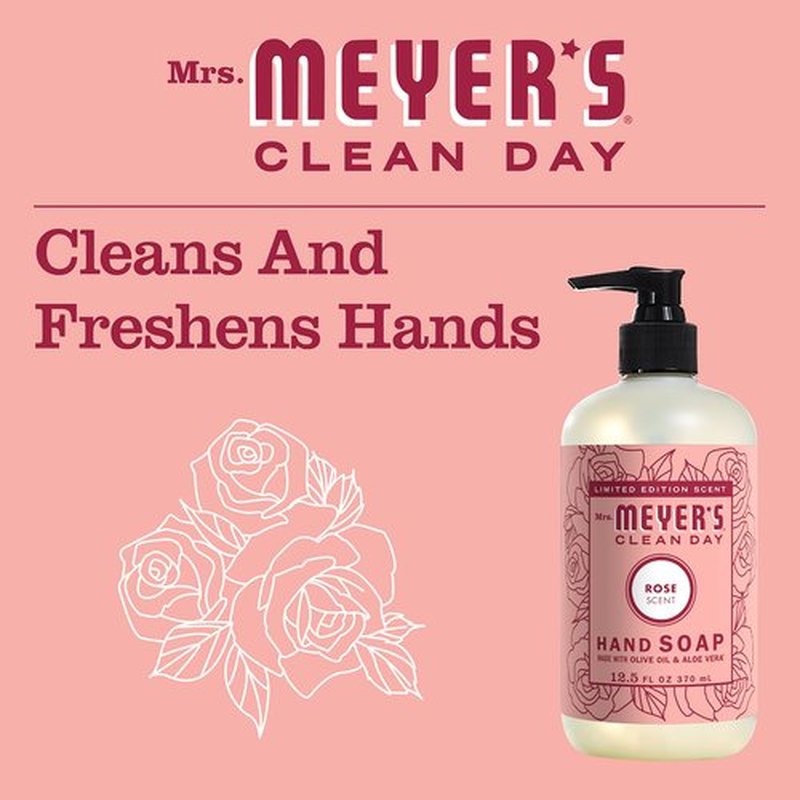 Mrs. Meyer's Clean Day Liquid Hand Soap Rose 12.5 Fl Oz (Pack of 3)