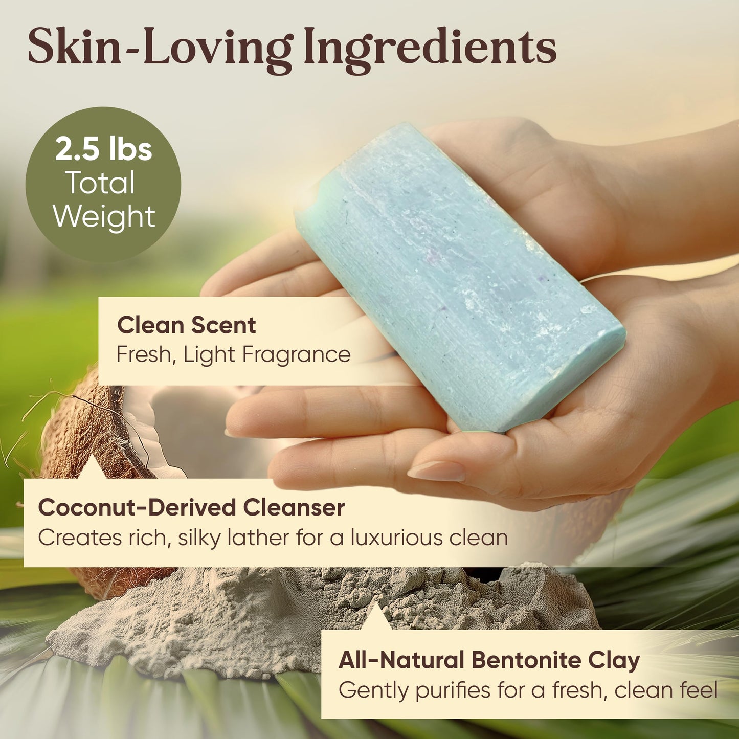 Amish Farms Soap 8-Bar Value Pack – Easy-Grip Hydrating Bars (5 oz Each, 2.5 lb) USA Made for Sensitive Skin - Clean Scent, Original Recipe – Tin Tub Collection