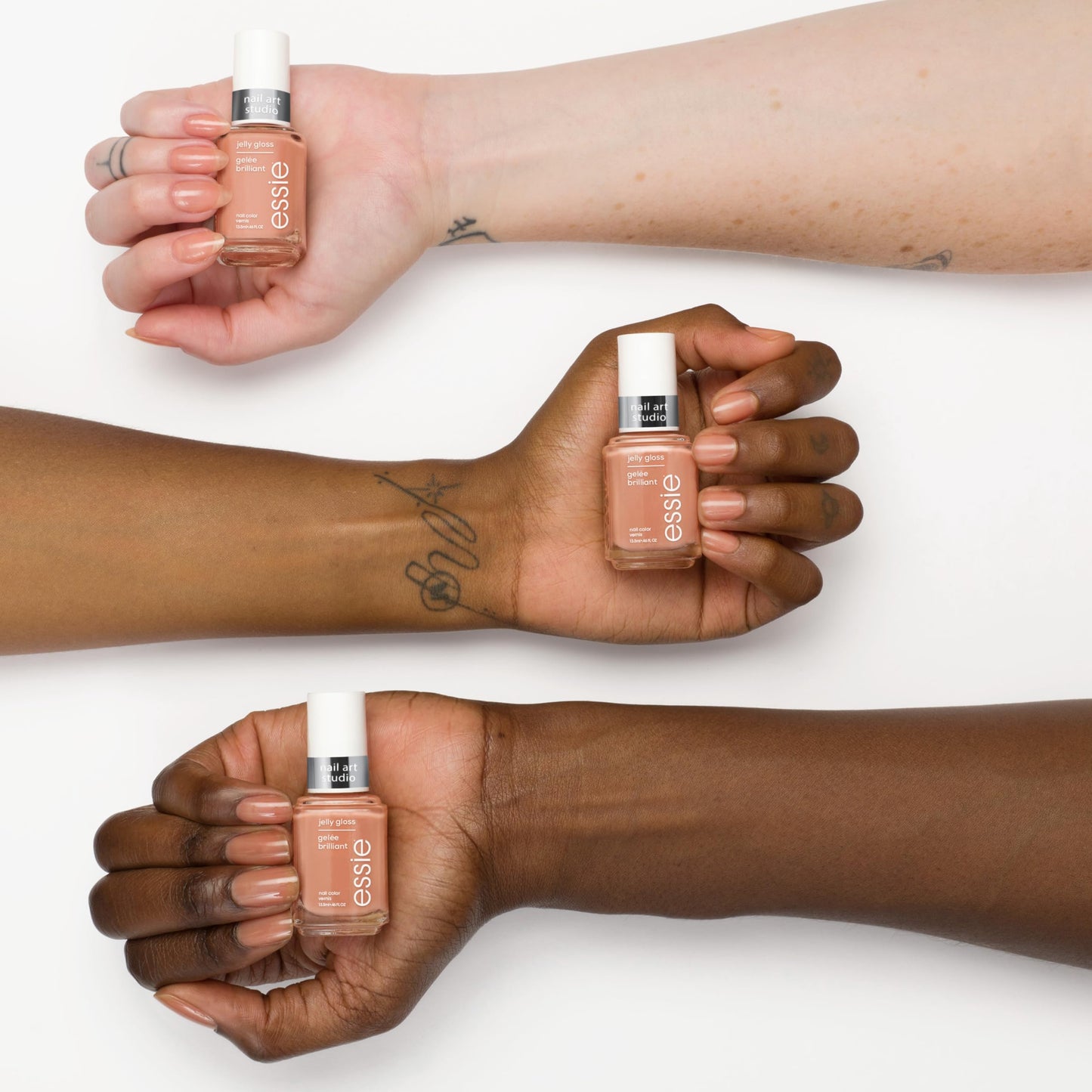 essie Nail Art Studio Jelly Gloss Nail Polish, Vegan, Sheer Neutral Nail Polish, Cheeky Jelly, 0.46 Fl Oz