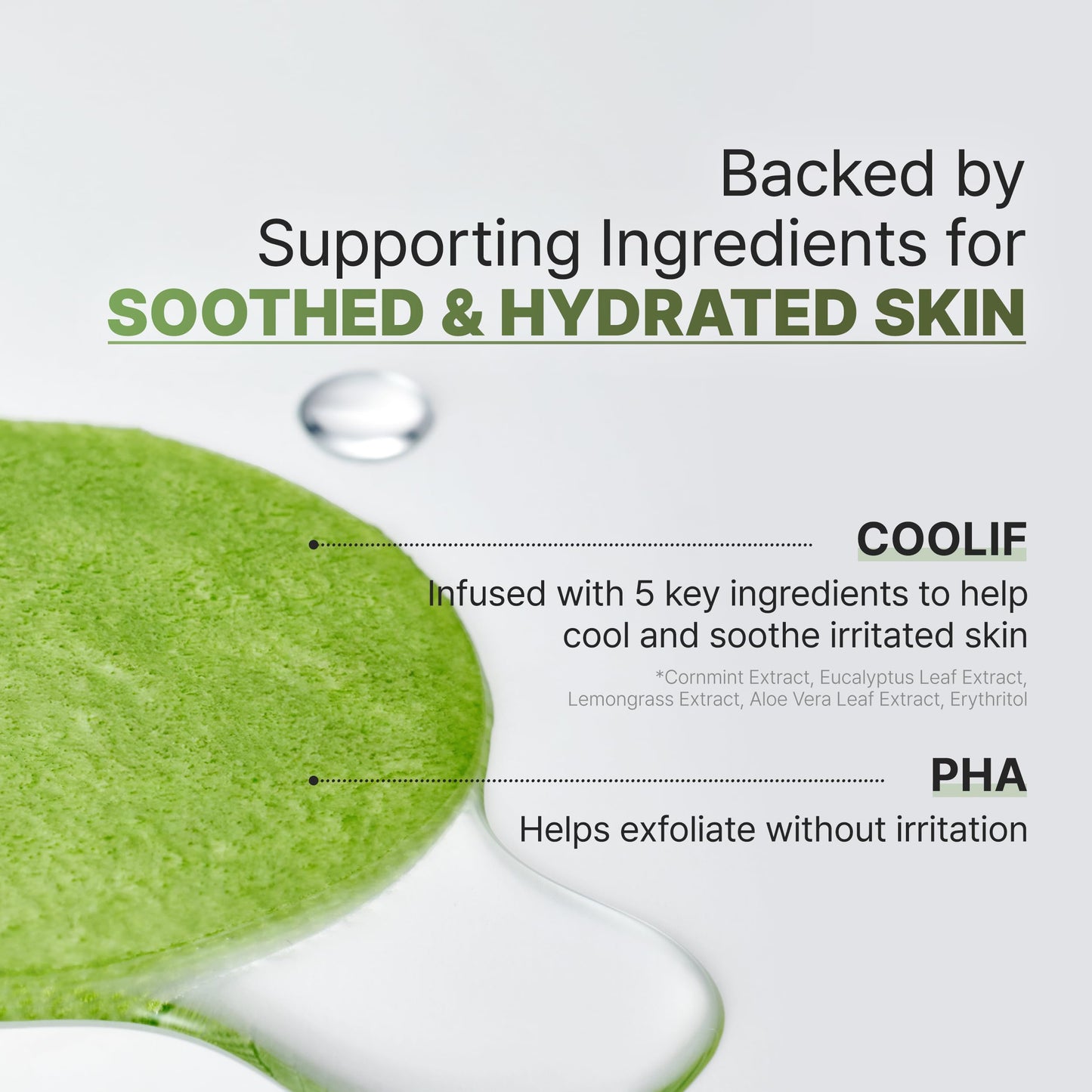P.CALM Azelaic Acid Matcha 1000 Gauze Gel Toner Pad | Azelaic Acid & Matcha for Daily Resurfacing, Skin Soothing & Hydration, Gentle Exfoliating Toner Pads | Korean Skincare, 110g / 3.88 oz, 60 Pads