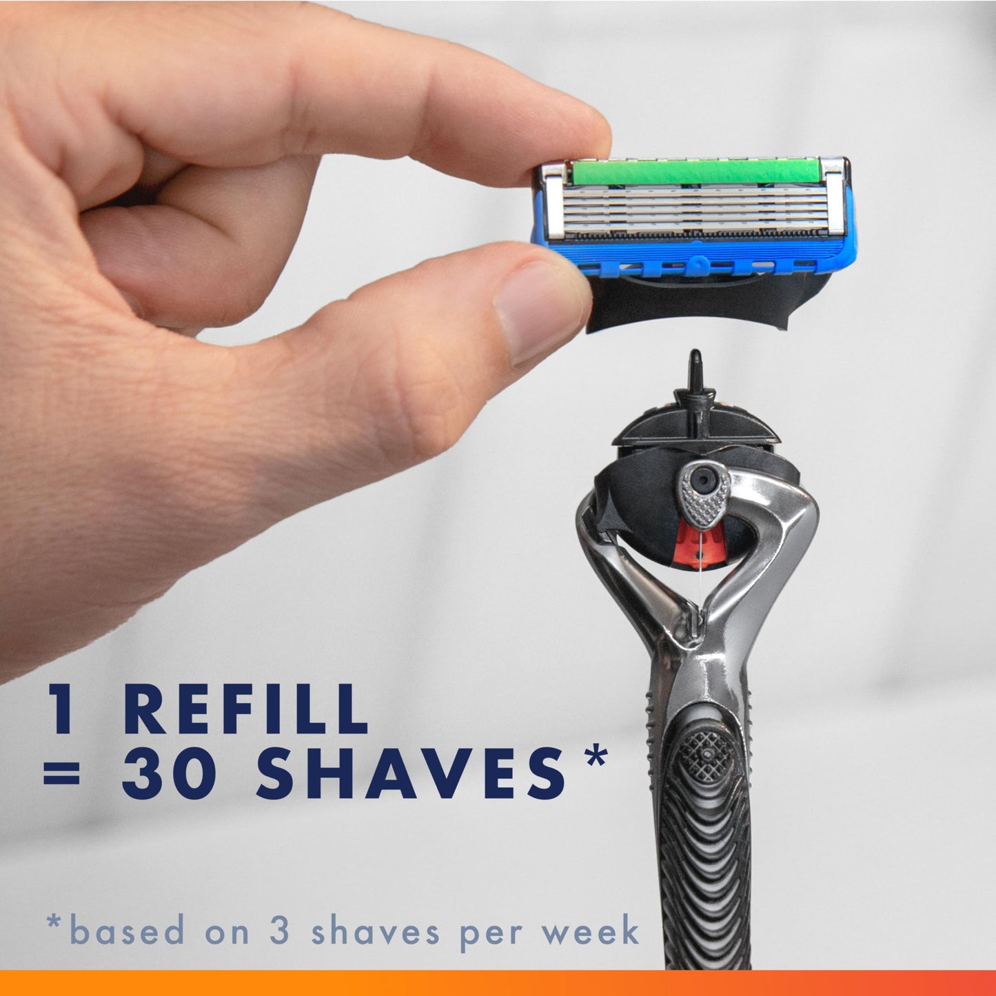 Gillette Fusion ProGlide Shaving Razor for Men, 1 Handle + 4 Blade Refills