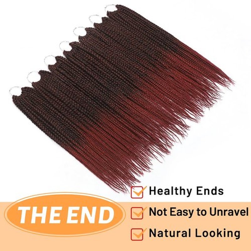 Supernova Hair Senegalese Twist Crochet Hair Ombre Crochet Box Braids Pre Looped 7 Packs Small Crochet Box Braids for Black Women Lightweight Crochet Braids Box Braids Hair Extension (18 Inch #T99J)