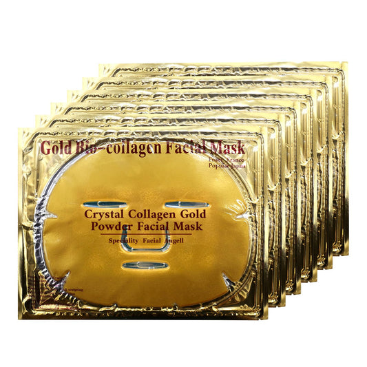 Adofect 12 Pack 24K Gold Gel Facial Masks Skincare Set, Collagen Crystal Sheet Patch for Anti Aging, Puffiness, Anti Wrinkle, Moisturizing, Deep Tissue Rejuvenation and Hydrates Skin