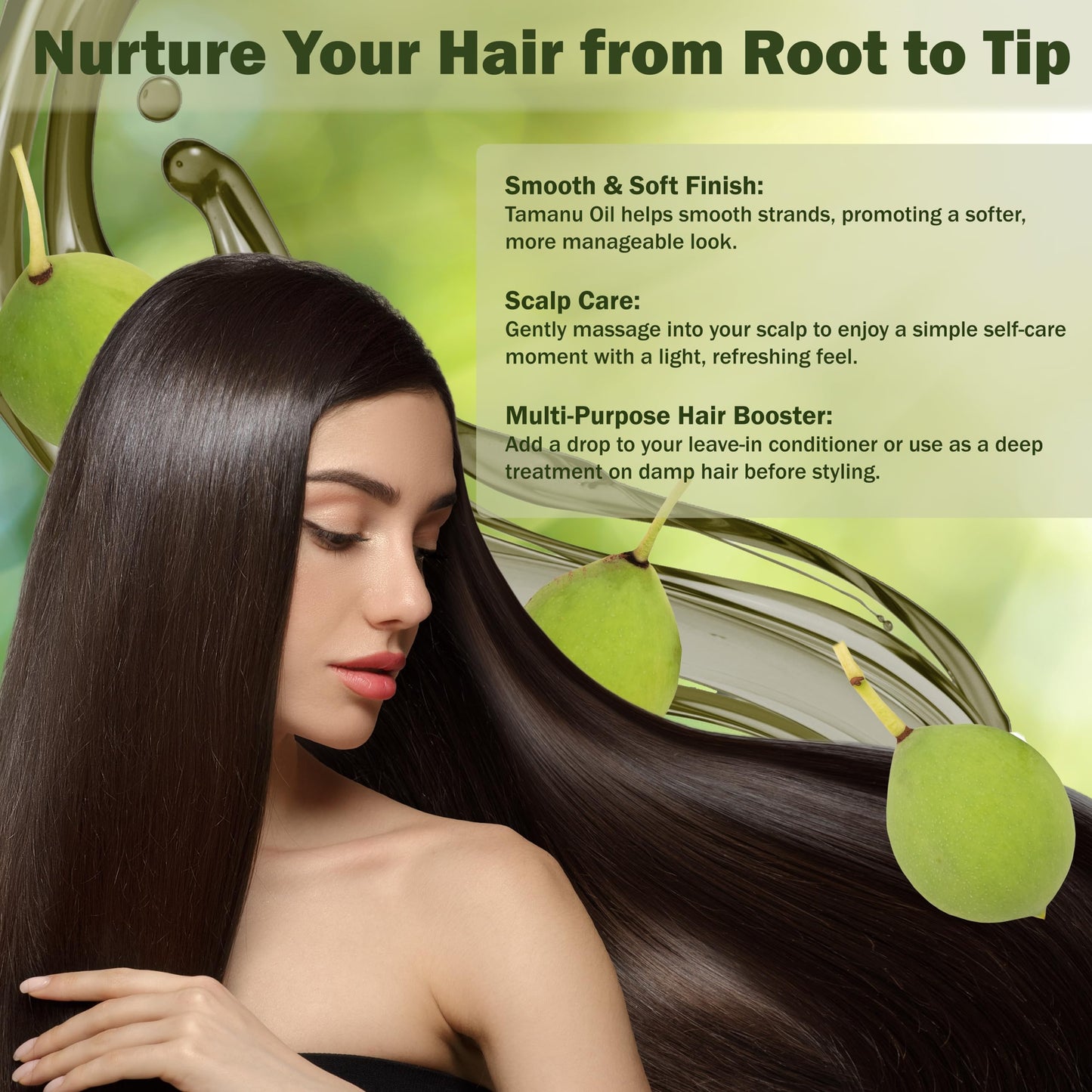 Plant Guru Tamanu Oil 8 fl. oz. – Cold‑Pressed 100% Pure & Natural Unrefined Carrier Oil for Skin, Face, Body & Hair Moisturizer. Ideal for DIY Creams, Lotions, Soaps & Lip Balms.