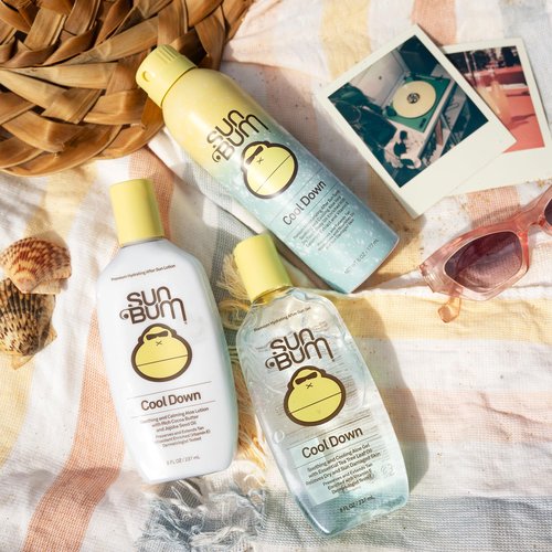 Sun Bum Cool Down Aloe Vera Lotion | Vegan After Sun Care with Cocoa Butter to Soothe and Hydrate Sunburn Pain Relief | 8 oz
