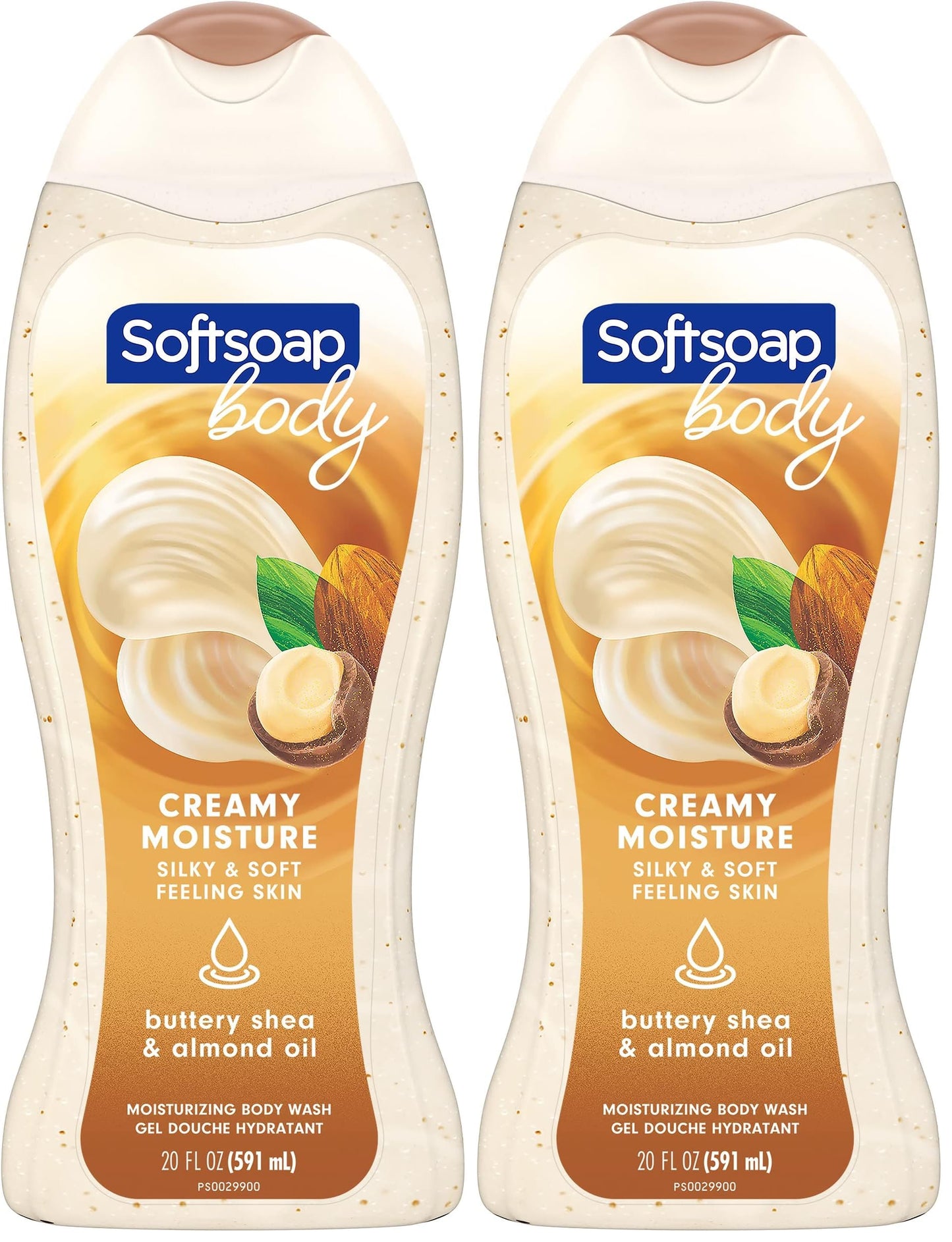 Softsoap Moisturizing Body Wash, Shea & Almond Oil - 20 Fluid Ounce (Pack of 2)