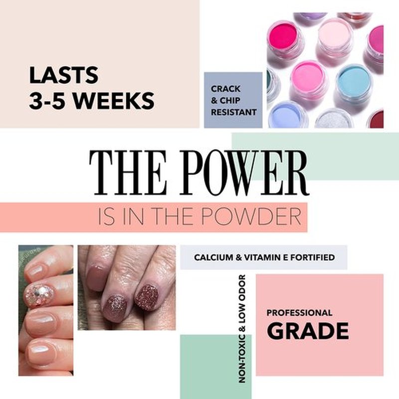 Revel Nail Dip Powder - Brown Nude Powder Dip Nail Polish, Chip Resistant Dip Nail Powder with Vitamin E and Calcium, DIY Manicure, Wink