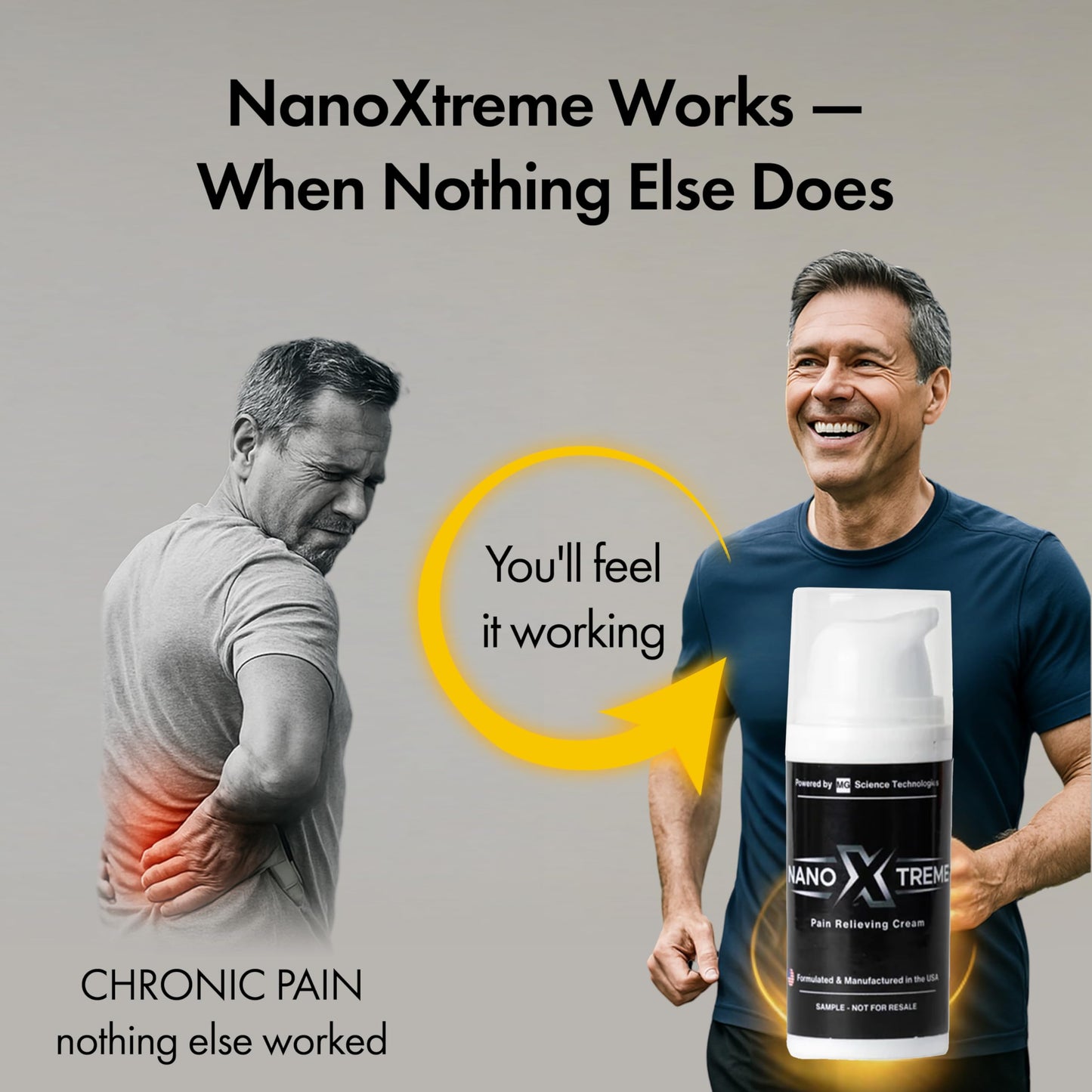 NANOXTREME Pain Relief Cream – Fast-Acting Topical for Muscle, Joint & Nerve Discomfort – Deep-Absorbing, Long-Lasting Formula with Natural Ingredients – Cooling Sensation – 1 oz Size – Made in USA