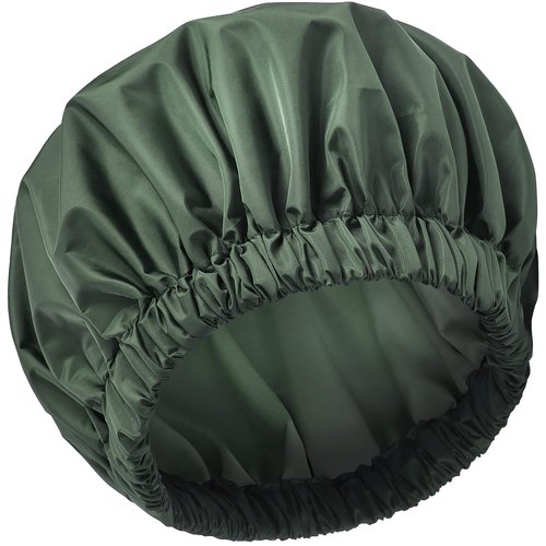 Reusable Shower Cap for Women, Large Waterproof Shower Bonnet Washable Elastic Band Bath Hair Hat for Long Hair, Braids(Green)
