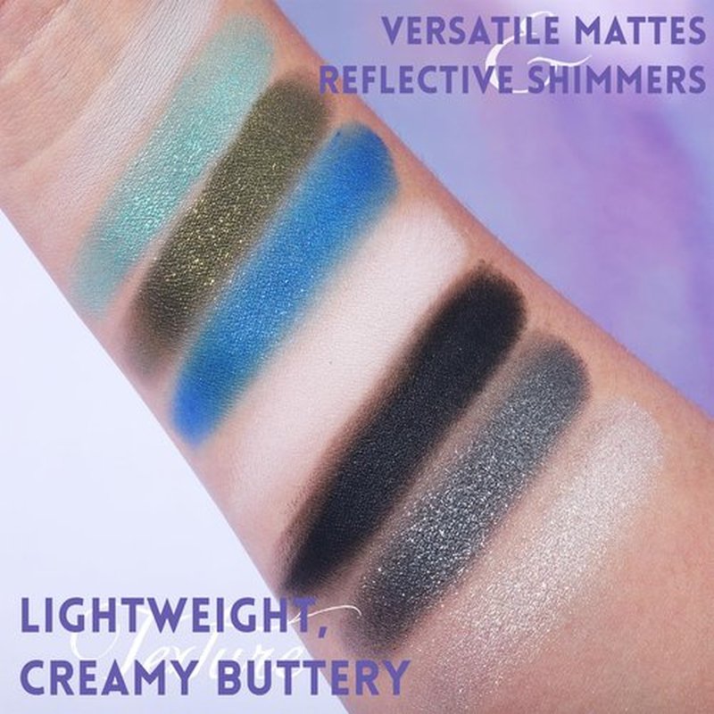 UCANBE 8 Colors Eyeshadow Makeup Palette, Vibrant Smokey Matte Metallic Shimmer Glitter Eye Shadow Pallet, High Pigmented Black Blue Silver Gold Make Up Kit for Daily and Parties