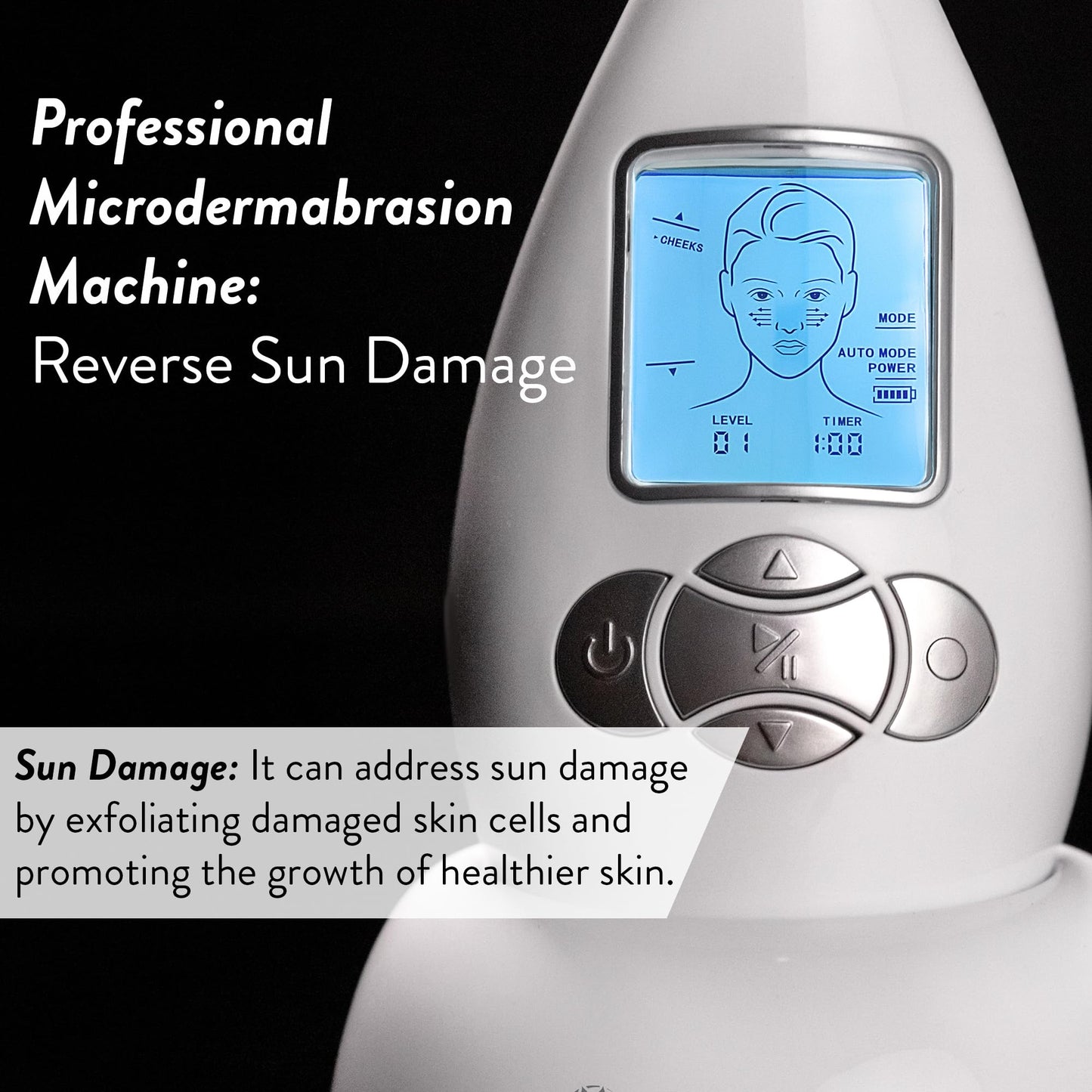 Microderm GLO Complete Skincare Package Includes Diamond Microdermabrasion System, Premium, Fine, Massage Tips, 10mm Filters 100 pack, Peptide Complex Serum & Sonic Facial Cleansing Brush (Silver)