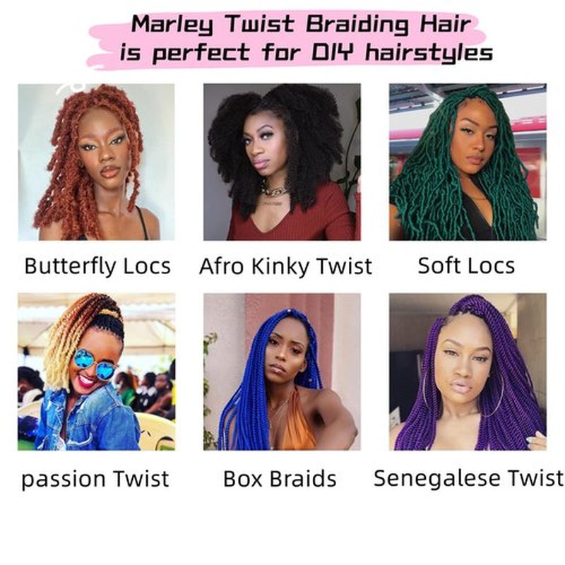 16 Inch Springy Afro Twist Hair Color 2# Kinky Braiding Hair Extensions for Passion Twist Hair Black Spring Twist Hair for Soft Locs 8 Packs Marley Twist Braiding Hair