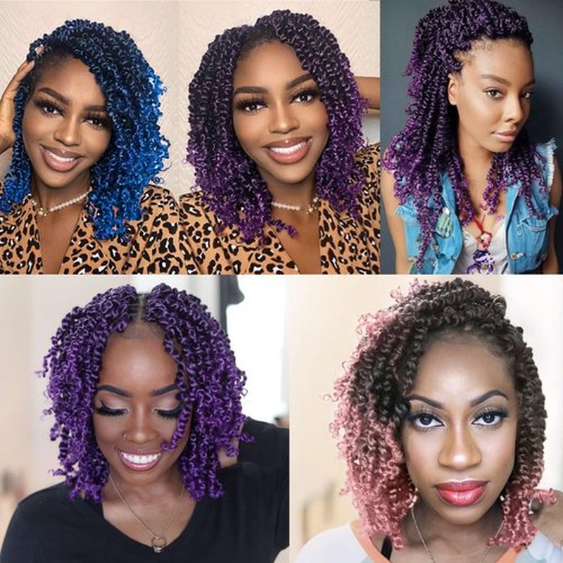 crochet twists pre looped-14 Inches 8 Packs Passion Twist Crochet Hair for Black Women and Kids-Omber Pink,Soft Lightweight Hair Extension(14"-8 Packs,T1B/Pink)