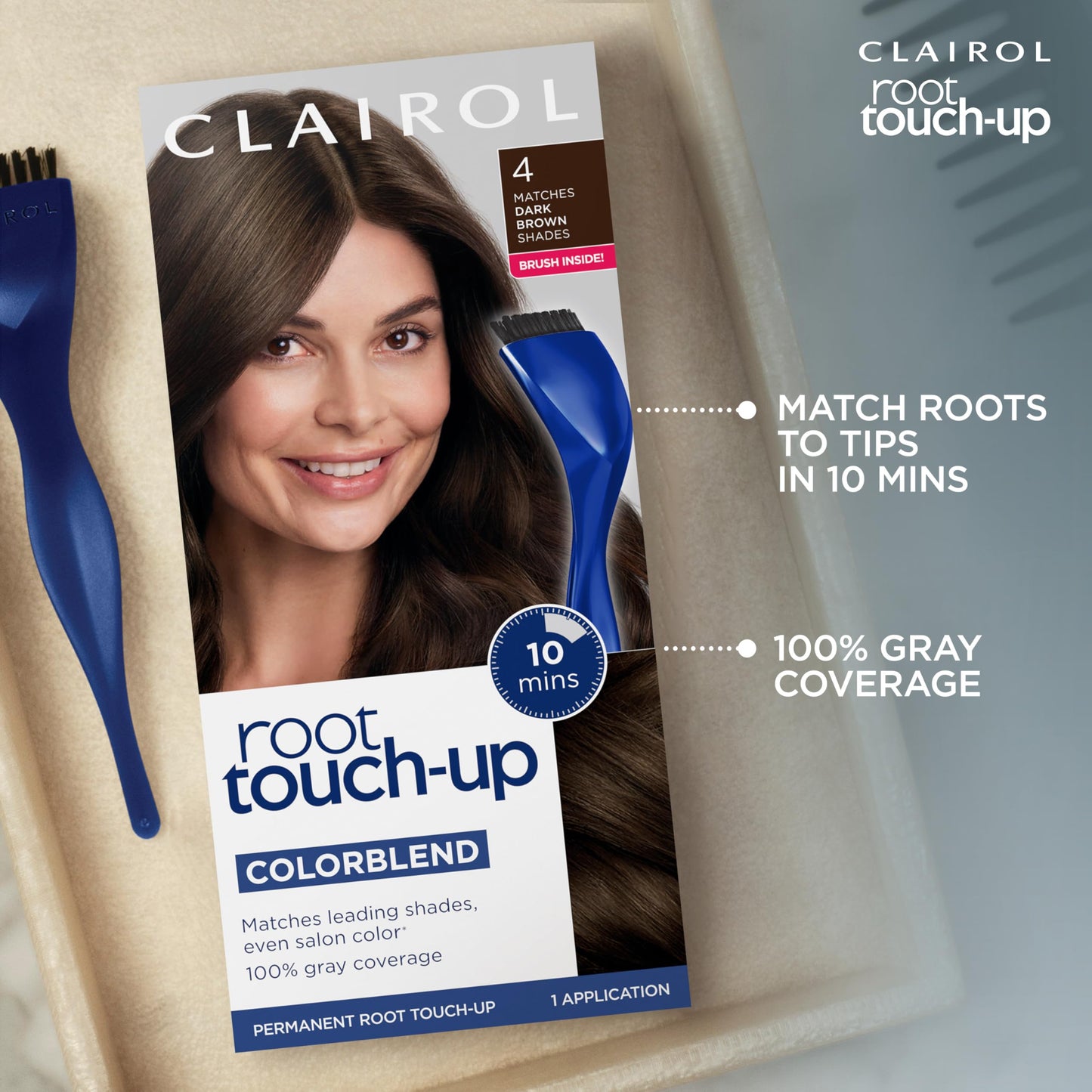 Clairol Root Touch-Up by Nice'n Easy Permanent Hair Dye, 5G Medium Golden Brown Hair Color, Pack of 2