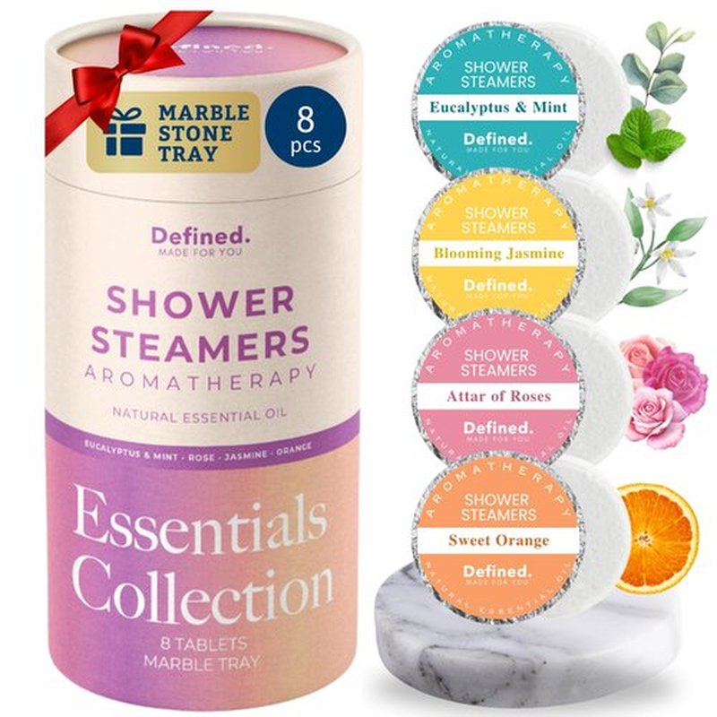 Shower Steamers Aromatherapy 8 Pack– Eucalyptus Steamers for Clear Sinus- Natural Shower Melts for Women & Men– Spa at Home Relaxation, Self Care Wellbeing Stress Relief Shower Bomb Aromatherapy Gift