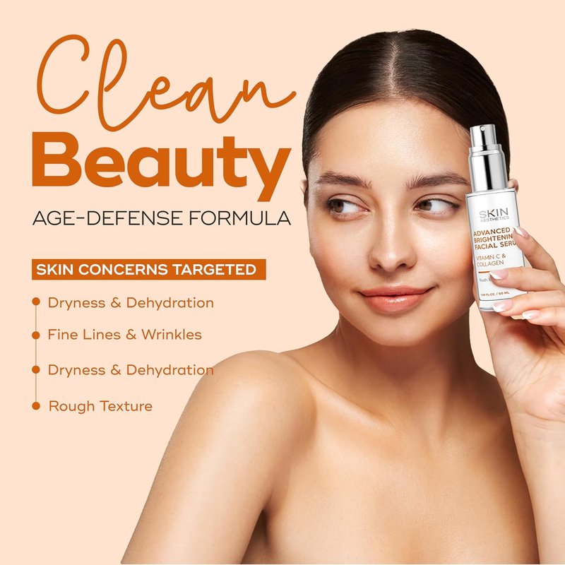 Vitamin C Serum for Face | Collagen-Infused Dark Spot Treatment - Anti-Aging, Skin Brightening, Vegan Korean Skincare