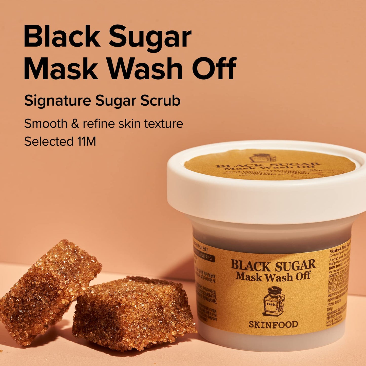 Skinfood Black Sugar Mask Wash Off Exfoliator, 7.05 Ounce