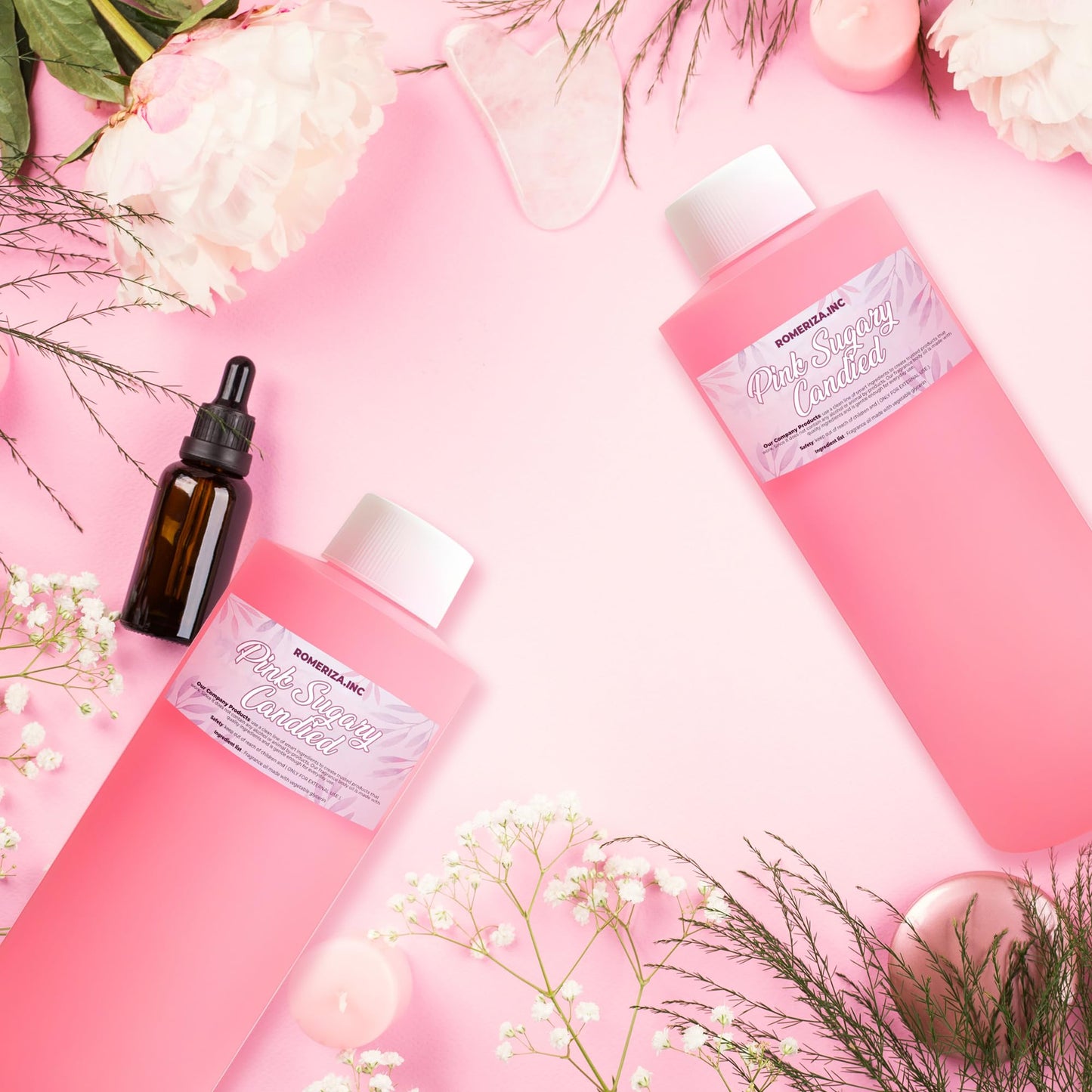 Pink Sugary Candied Fragrance Body Oil - Luxury Scented Body Oil Perfume- Women Natural Scented Oil - Long Lasting Perfume - Uncut Fragrance Oil in Plastic Bottle 4 Fl Oz (Pack of 1)