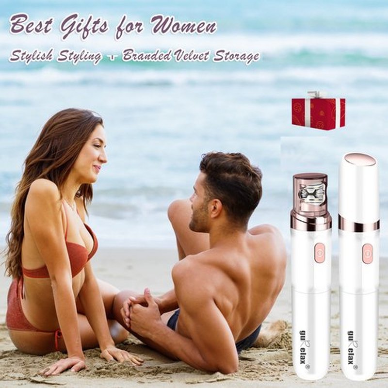 Gurelax Facial Epilator Hair Remover, Rechargeable Hair Removal Epilator for Women, 2-in-1 Electric Epilator & Shaver for Face, Finger, Portable Lipstick Styling Epilation System