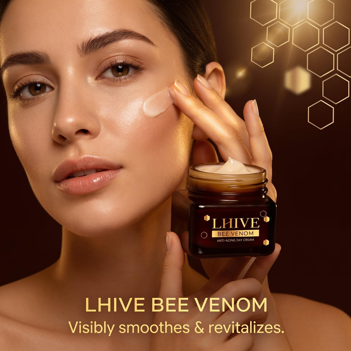 LHIVE Bee Venom Anti-Aging Face & Neck Cream | Anti-Wrinkle Moisturizer That Firms & Tightens | Instant Face Lift | Non-Greasy & Fast-Absorbing | Manuka Honey, Aloe Vera & Squalane | 1.7 oz