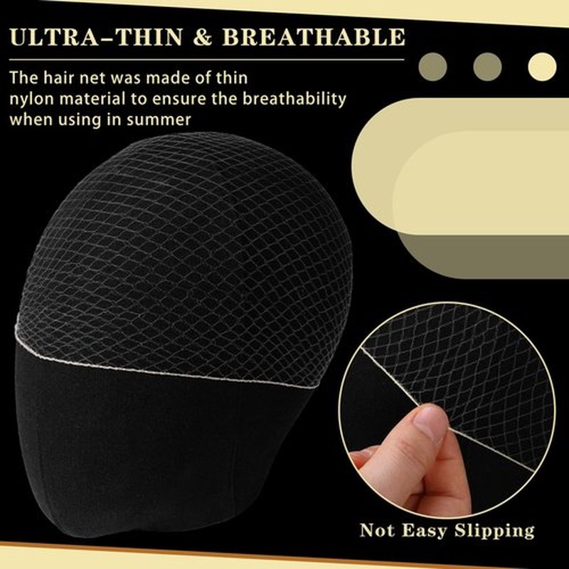 400 Hair Nets for Women, Food Service and Ballet Dance Buns - Invisible Elastic Edge Mesh, 20 Inches (Beige)
