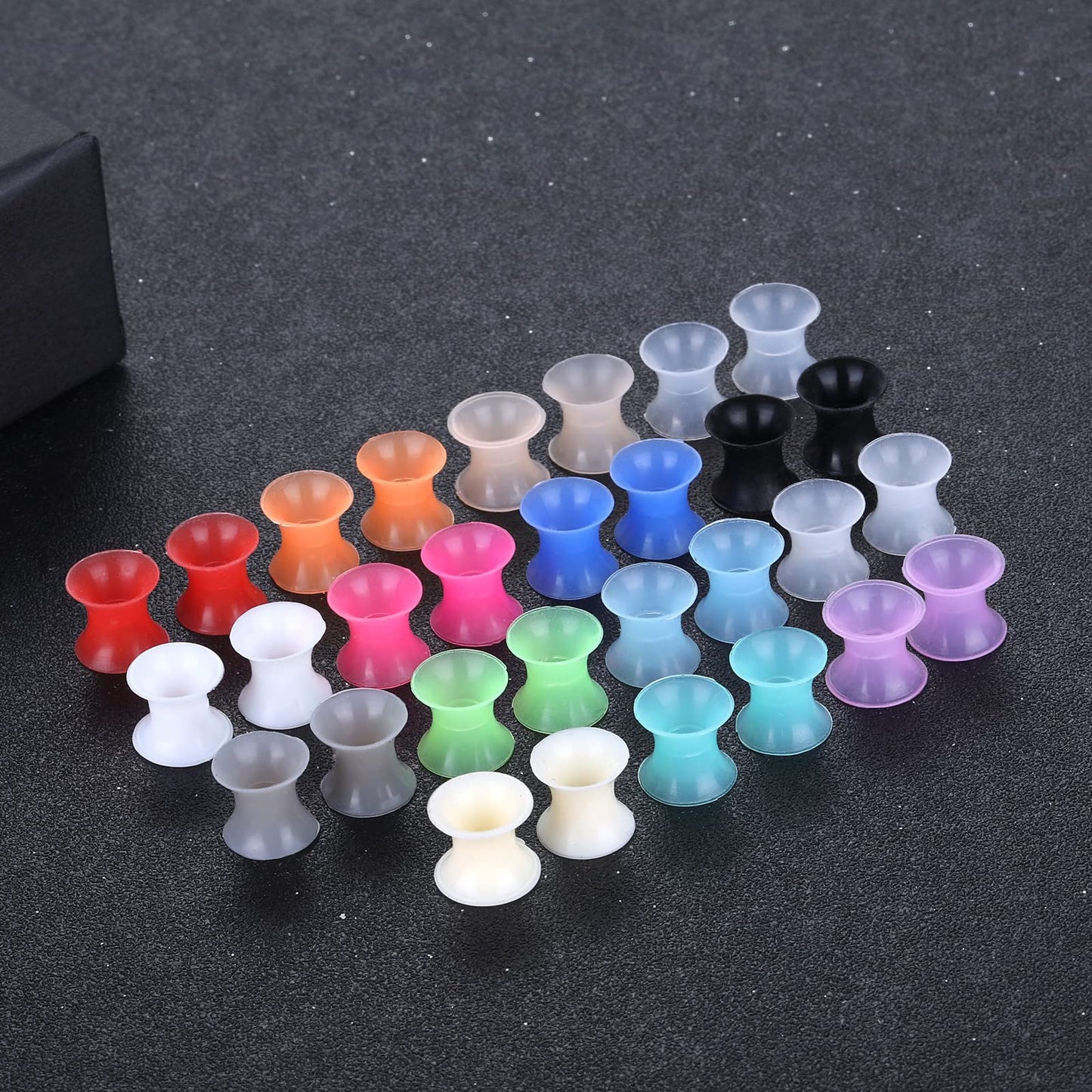 Xpircn Thin Silicone Ear Plugs Tunnels Flexible Ear Earlets Ear Gauges Expander Stretchers Double Flared Flesh Ear Piercing Jewelry 2G (6mm)