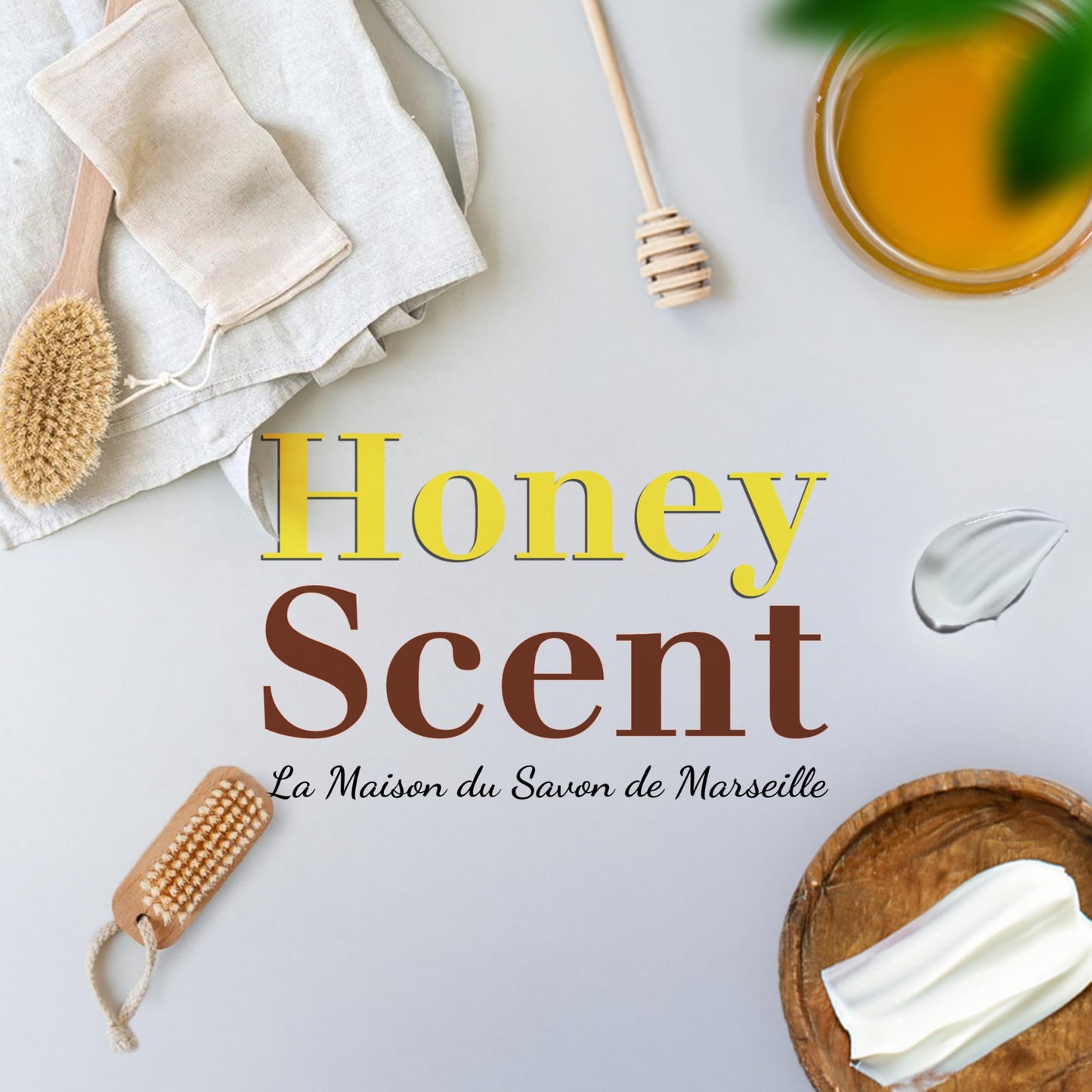 La Maison du Savon - Honey Soap Bar Trio - Moisturizing Hand & Body Soap Bars with Organic Shea Butter - Rich Creamy Lather - French Soap Made in Provence - 97% Natural Ingredients - 3x4.4 oz
