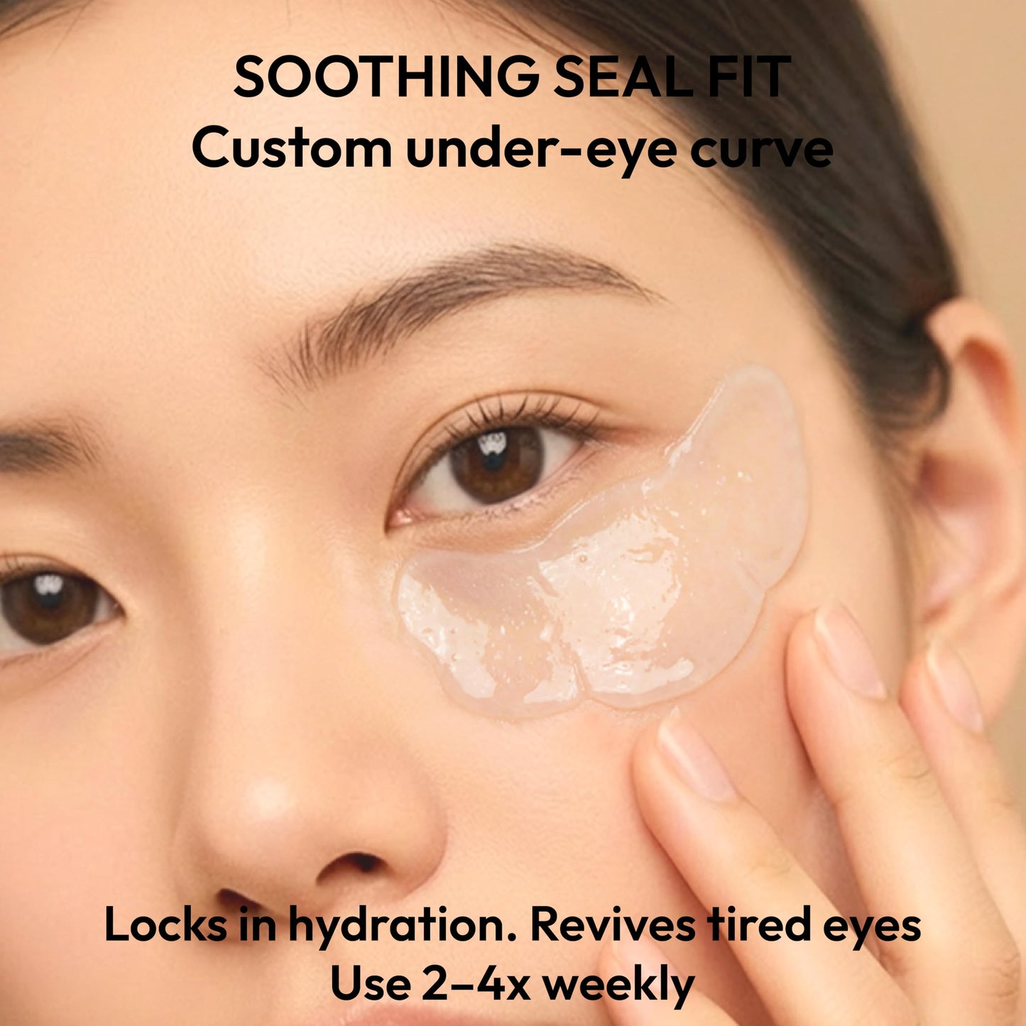 Clapoti Korean Cooling Under Eye Patches, 1 Pair — Depuffing, Dark Circles & Hydration, 99% Natural Ginkgo & Peptide Complex, Bamboo, No-Rinse, Gentle for Sensitive Skin, Vegan