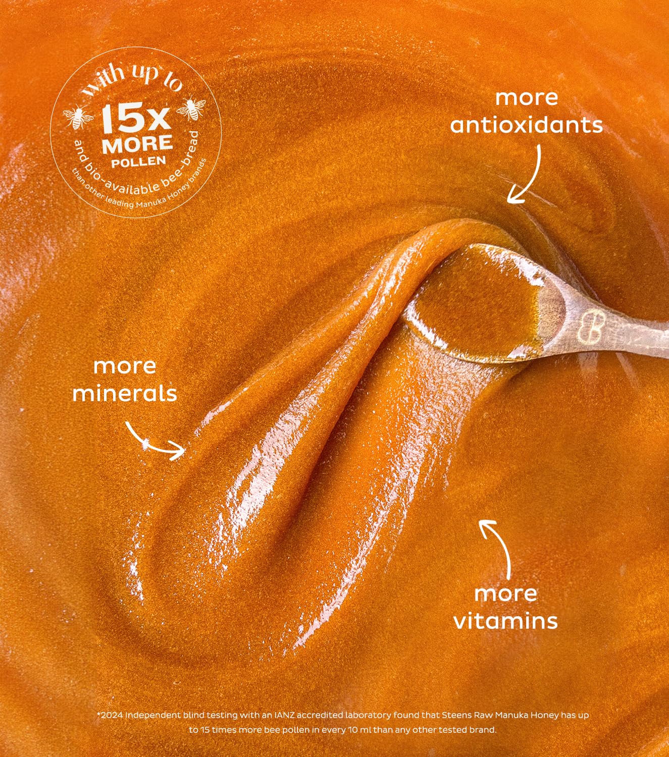 Steens Manuka Honey - MGO 400+ - Pure & Raw 100% Certified UMF 13+ Manuka Honey - Bottled and Sealed in New Zealand - 17.6 oz