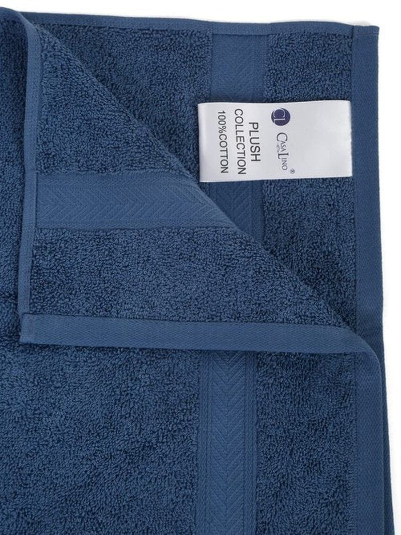 Casa Lino 24 Pack Wash Cloths Set, (12" X12) 100% Cotton wash Cloths, wash Cloths for Your face and Body, Highly Absorbent & fingertip Soft wash Cloths for Your face and Body, Cobalt