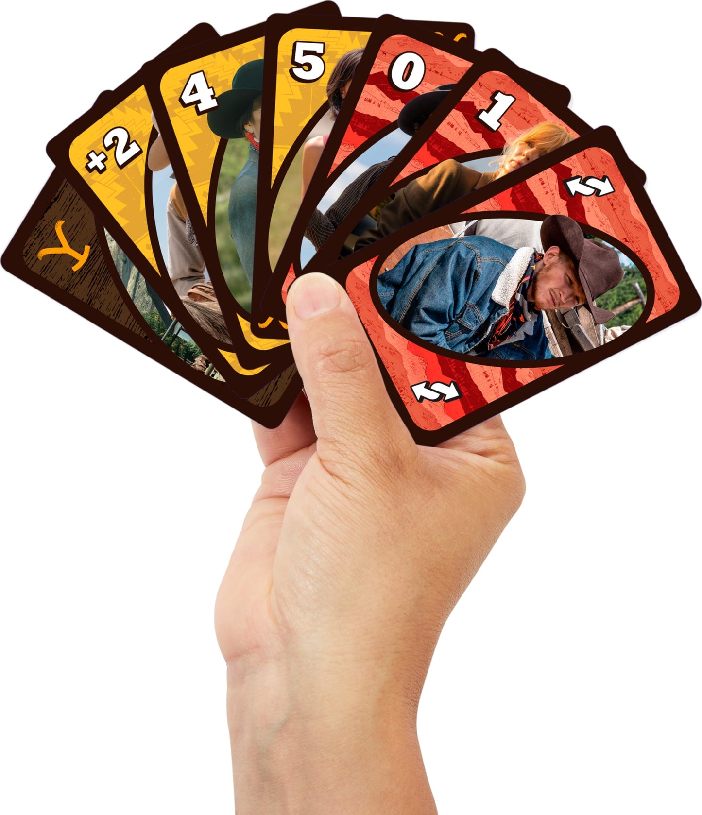 Mattel Games UNO Yellowstone Card Game for Kids, Adults, Families & Parties with Deck & Special Rule Inspired by The TV Show