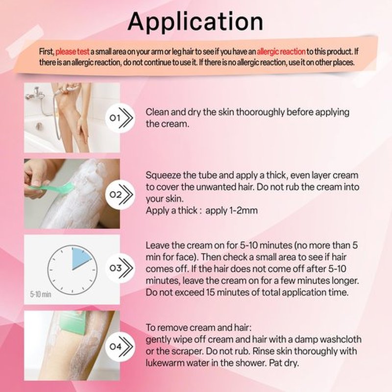 Evervines hair removal cream for women: whole body intimate bikini line face leg underarm area depilatory - home travel use with scraper (4.3oz).