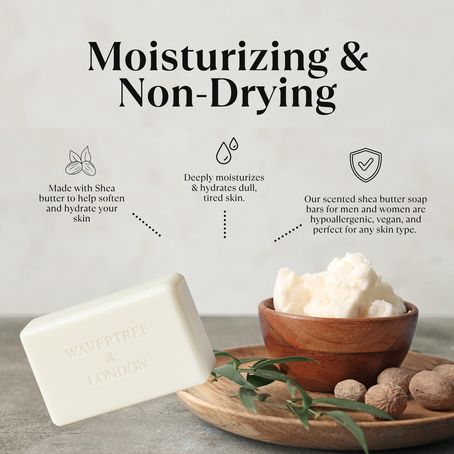 Wavertree & London Born To Drive Scented Natural Soap Bar, 7oz Moisturizing French Triple Milled Soap Bar for Women & Men Enriched with Organic Shea Butter, Pure Bath & Body Soap (1 Bar)