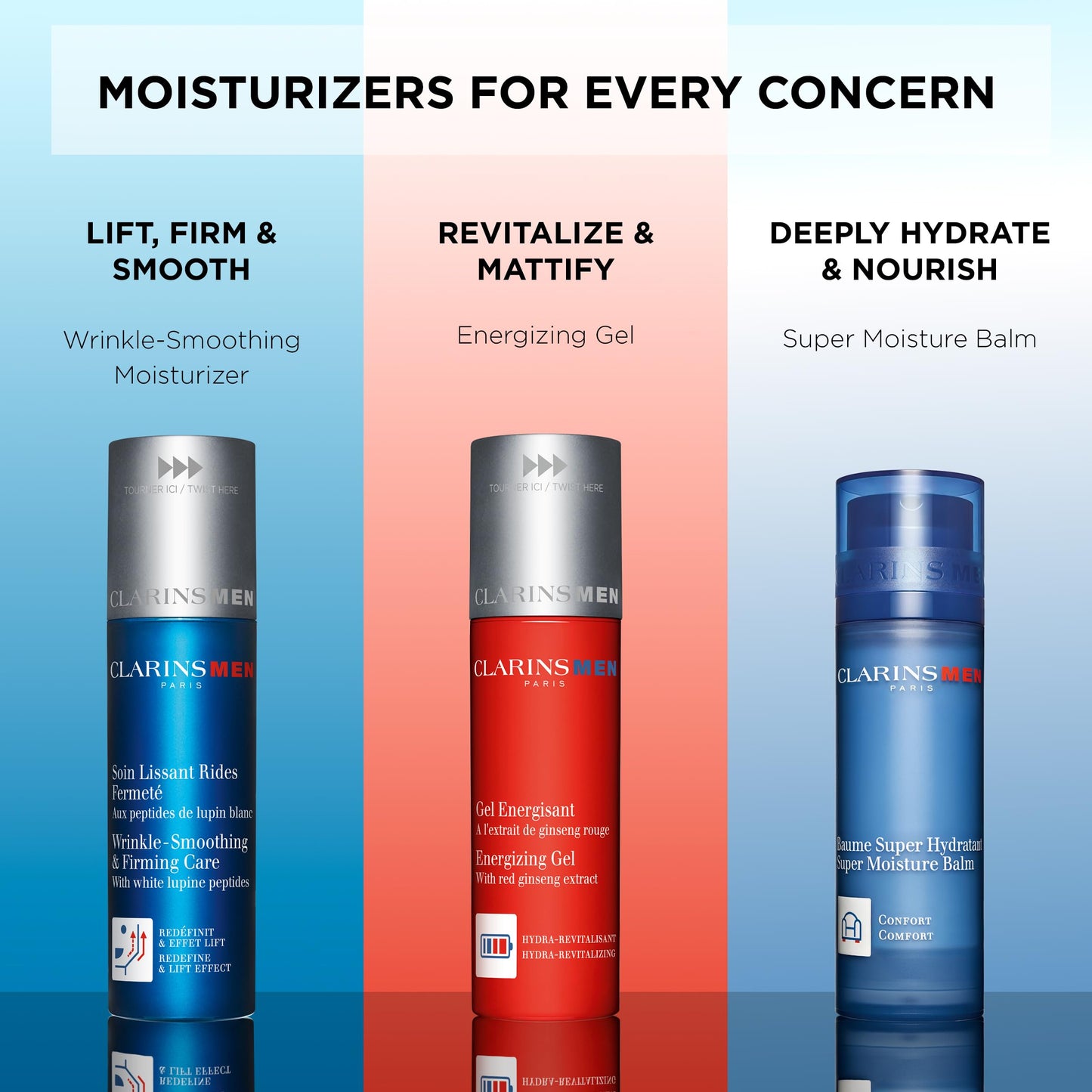 CLARINSMEN Wrinkle Smoothing and Firming Anti Aging Face Moisturizer | Mens Face Moisturizer | Visibly Lifts, Firms, Smoothes Skin and Refines Pores | All Skin Types | 1.7 Ounces