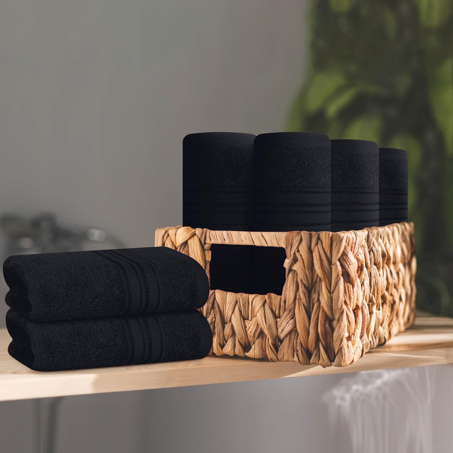 BOUTIQUO Ultra Soft Cotton Washcloths, Contains 12 Piece Face Cloths 12x12 inch, Ideal for Everyday use Face Towels, Compact & Lightweight Multi Purpose Washcloths - Hot Pink