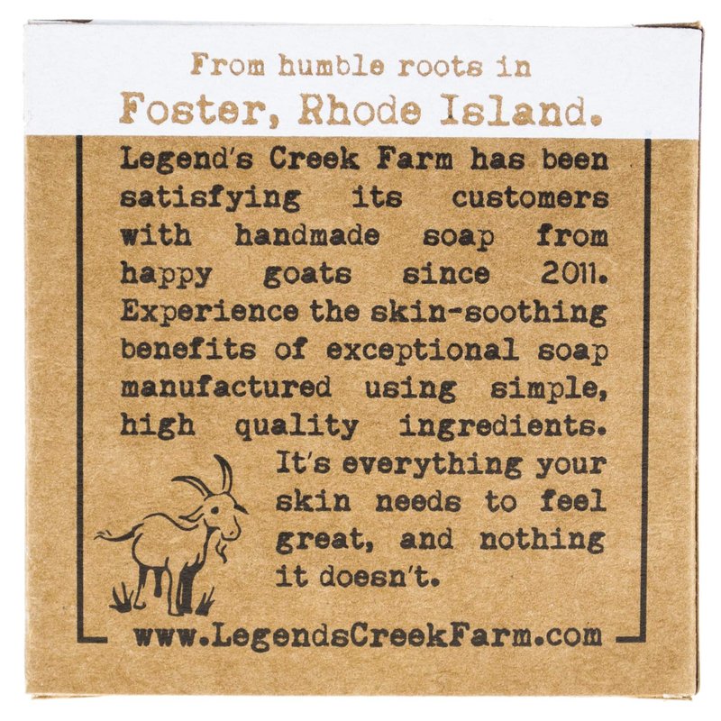 Legend's Creek Farm Goat Milk Soap - Cleansing Moisturizing Bar for Hands and Body - 5 Oz Creamy Lather, Nourishing, Gentle Natural Soap for Sensitive Skin, Handmade in USA (Unscented, Pack of 1)