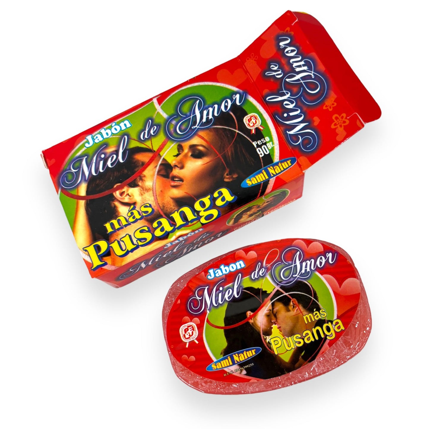Pusanga and Miel de Amor Bar soap to Attract love, soap with herbs for love and romance, Jabón para atraer el amor